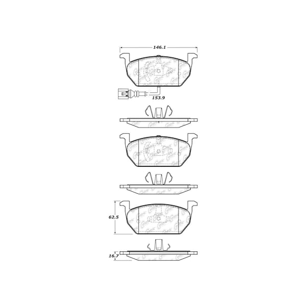 METALLIC BRAKE PAD W/SHIMS